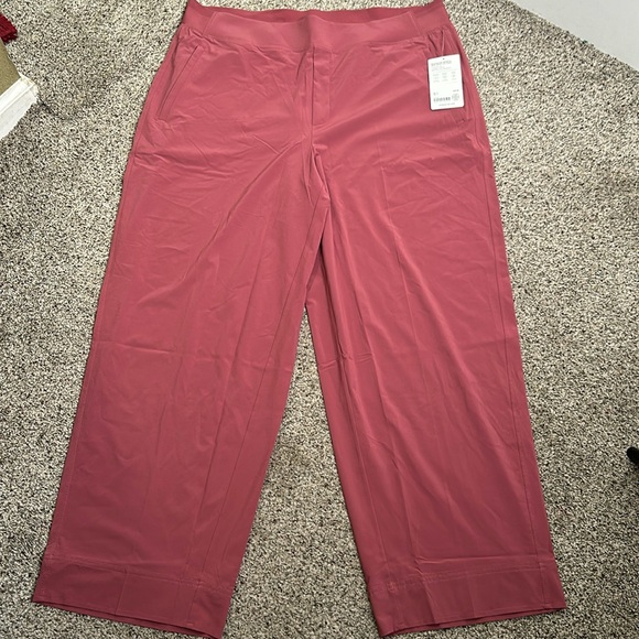 Athleta dusty pink Brooklyn hiights New wide leg pant size 18 new Jamba large - Picture 3 of 8